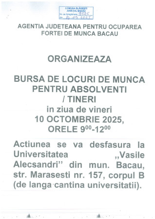 BURSA LOCURILOR DE MUNCA 